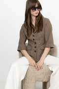 Stineic Ss Blazer - Brown Checks
