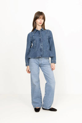 Sophinaiw Shirt - Washed Medium Blue Denim