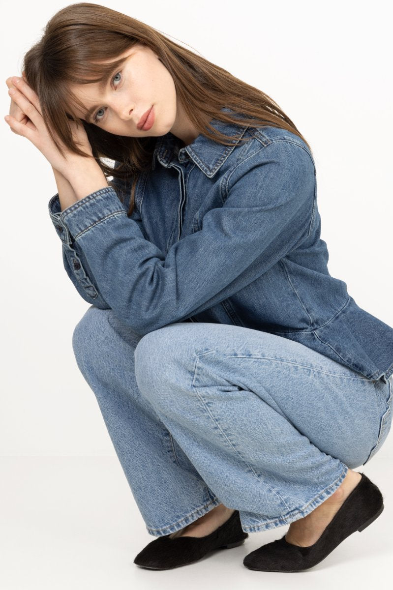 Sophinaiw Shirt - Washed Medium Blue Denim