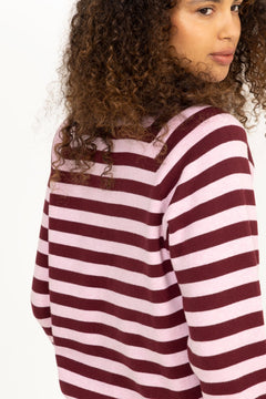 Madieiw Polo - Pink/Zinfandel Stripe