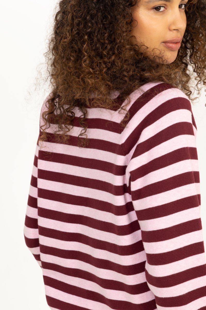 Madieiw Polo - Pink/Zinfandel Stripe