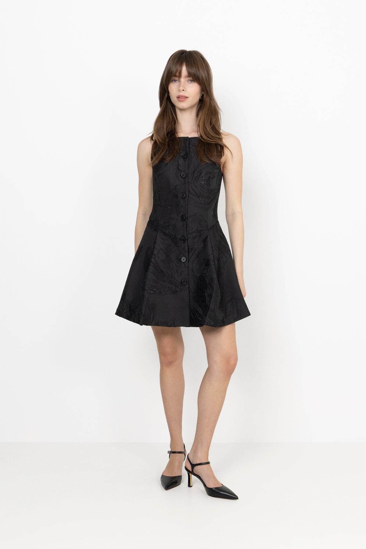 Button-Up Mini Dress - Swans