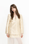 Structured Single-Breasted Jacket - Porcelain Cream