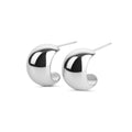 Selena Chunky Stud Earrings - Silver