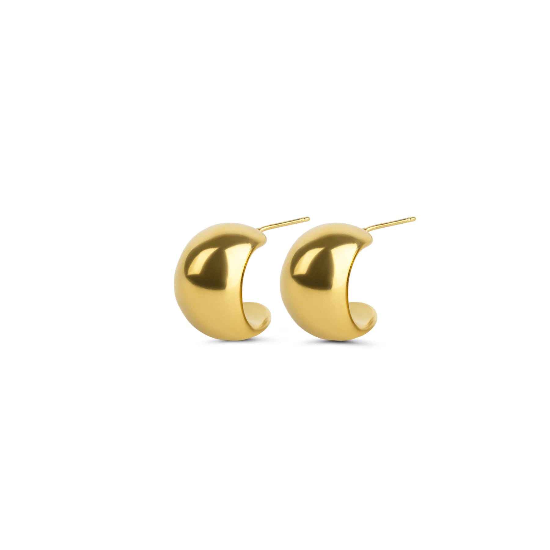 Selena Chunky Stud Earrings - Gold