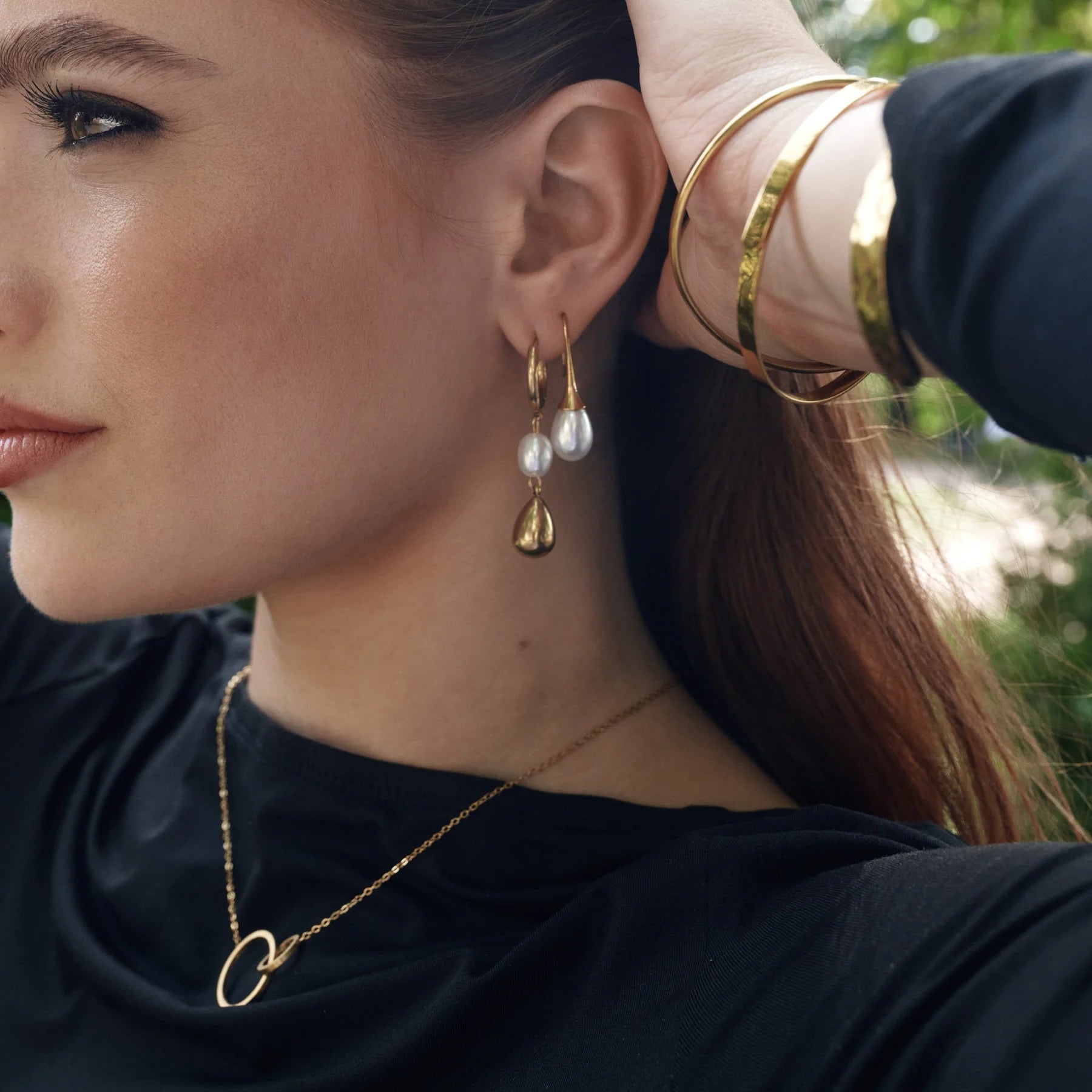 Janni Pearl Earrings - Gold