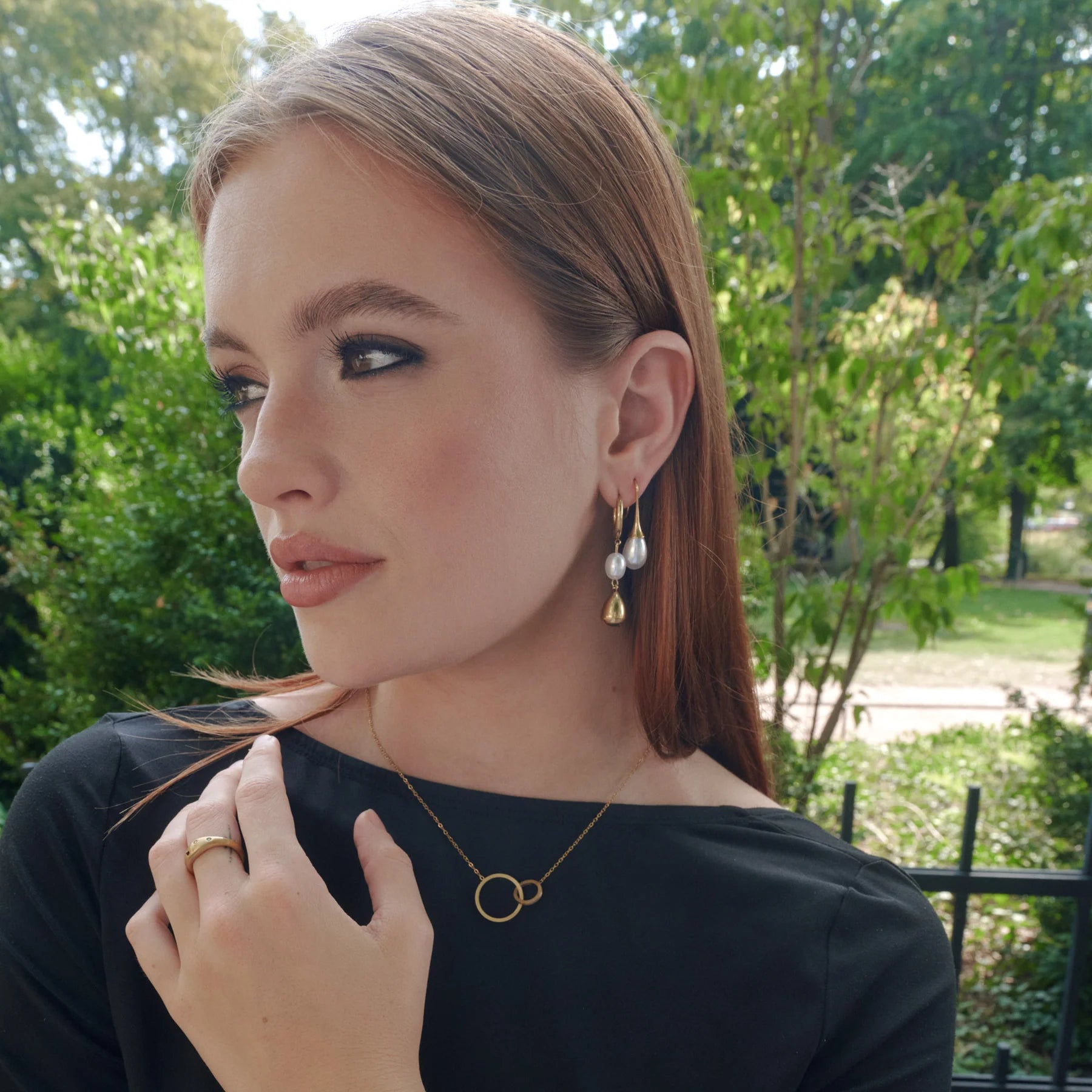 Janni Pearl Earrings - Gold