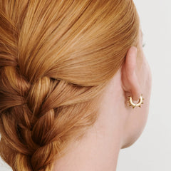 Elda Spike Hoop Earrings - Gold