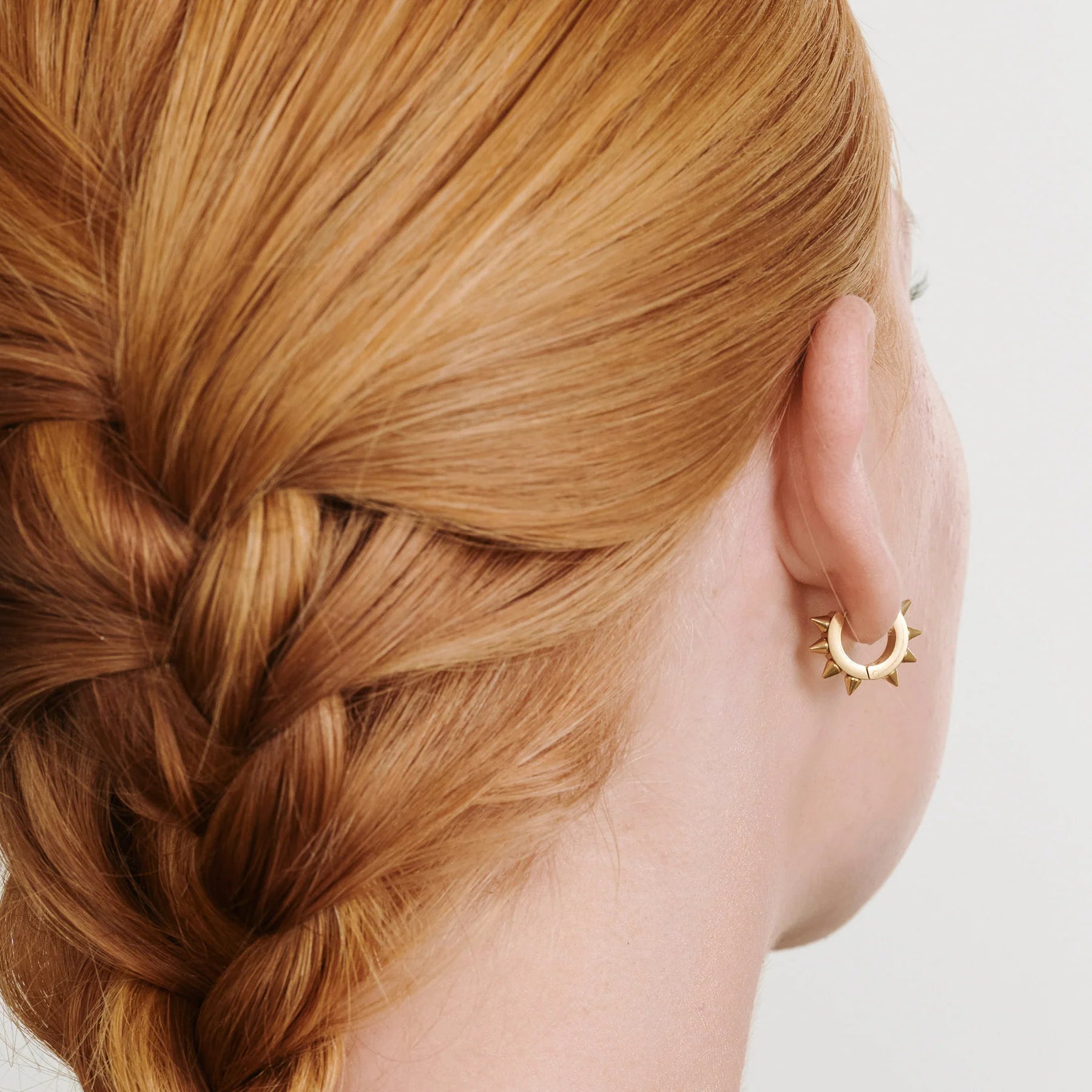 Elda Spike Hoop Earrings - Gold