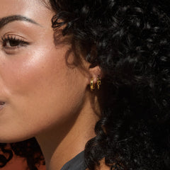 Elda Spike Hoop Earrings - Gold