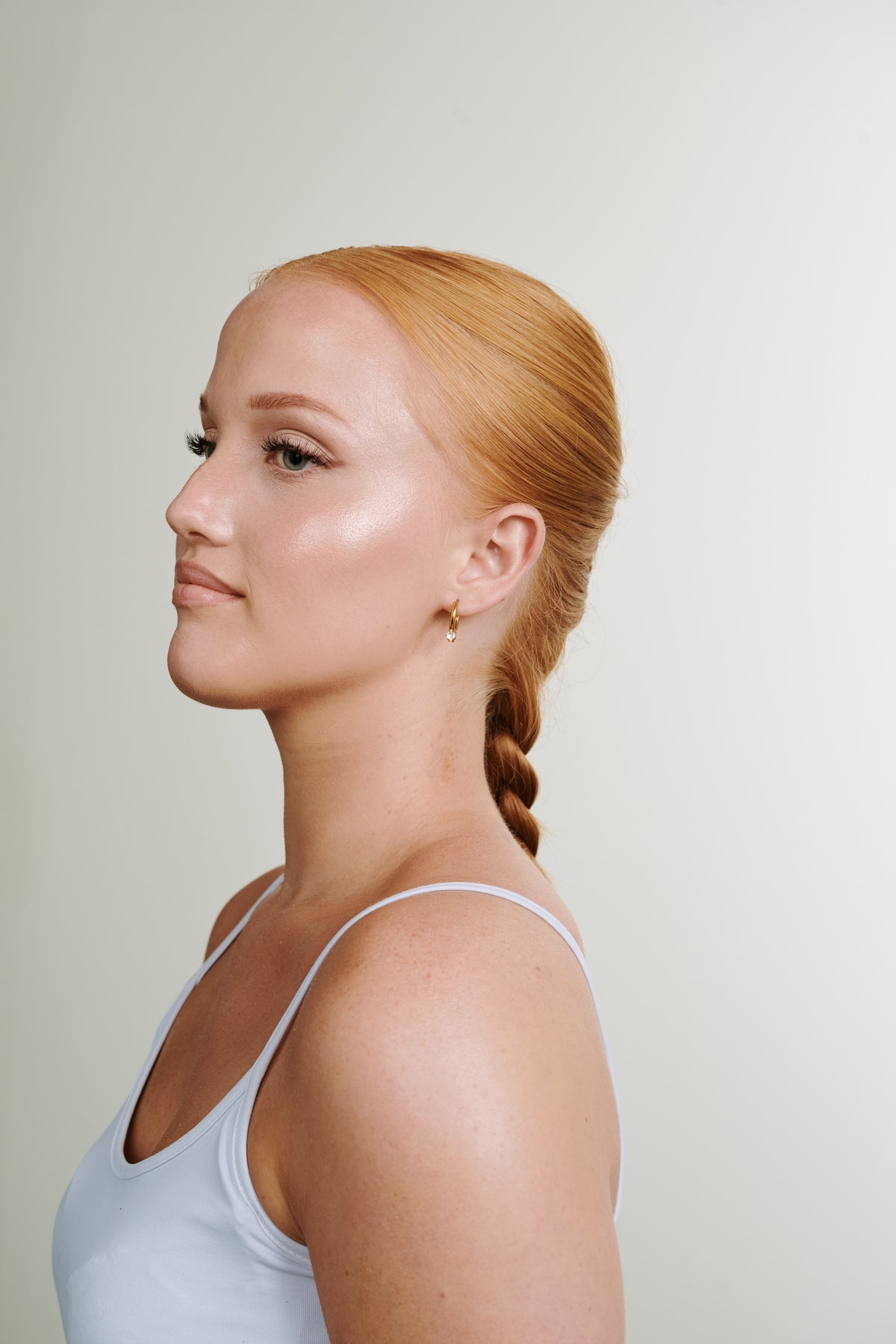 Oline Crystal Hoop Earrings - Gold