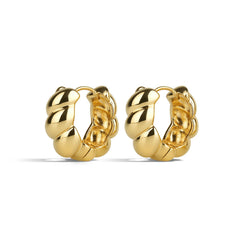 Naia Croissant Hoop Earrings - Gold