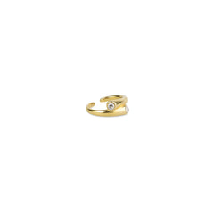 Tomine Crystal Hug Ring - Gold
