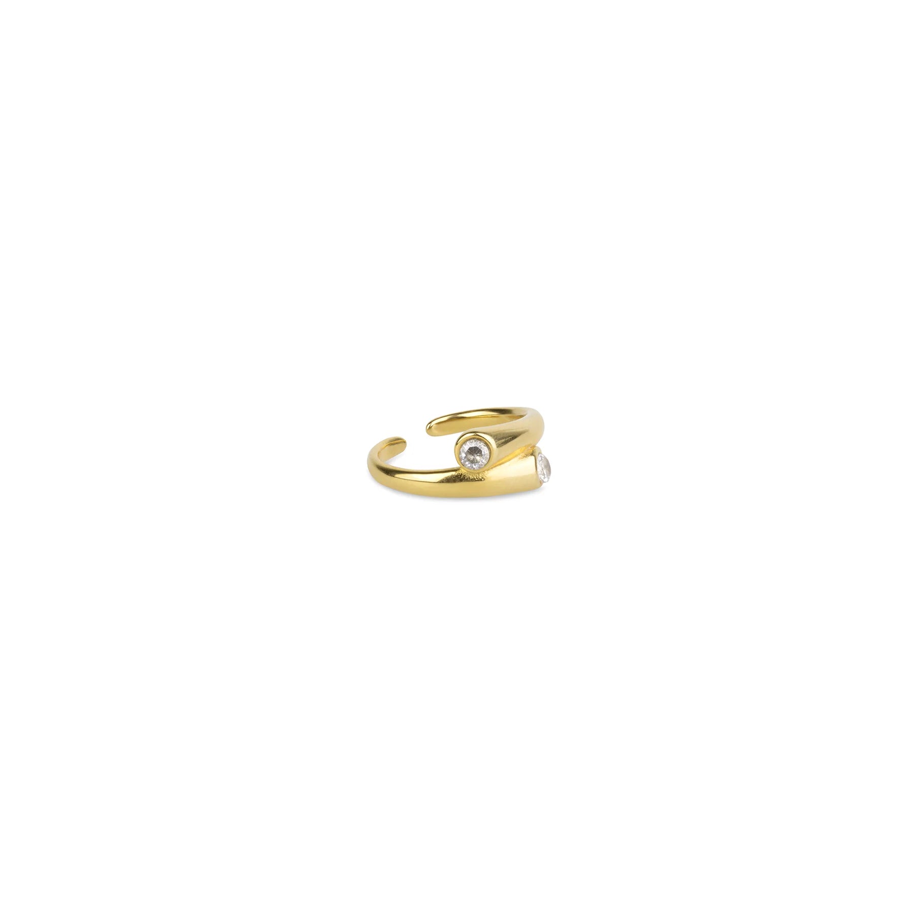 Tomine Crystal Hug Ring - Gold