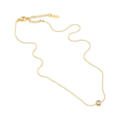 Lynne Crystal Necklace - Gold
