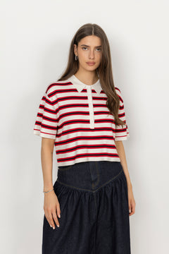 Ros T-Shirt - Red/Navy