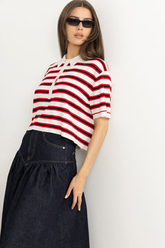 Ros T-Shirt - Red/Navy