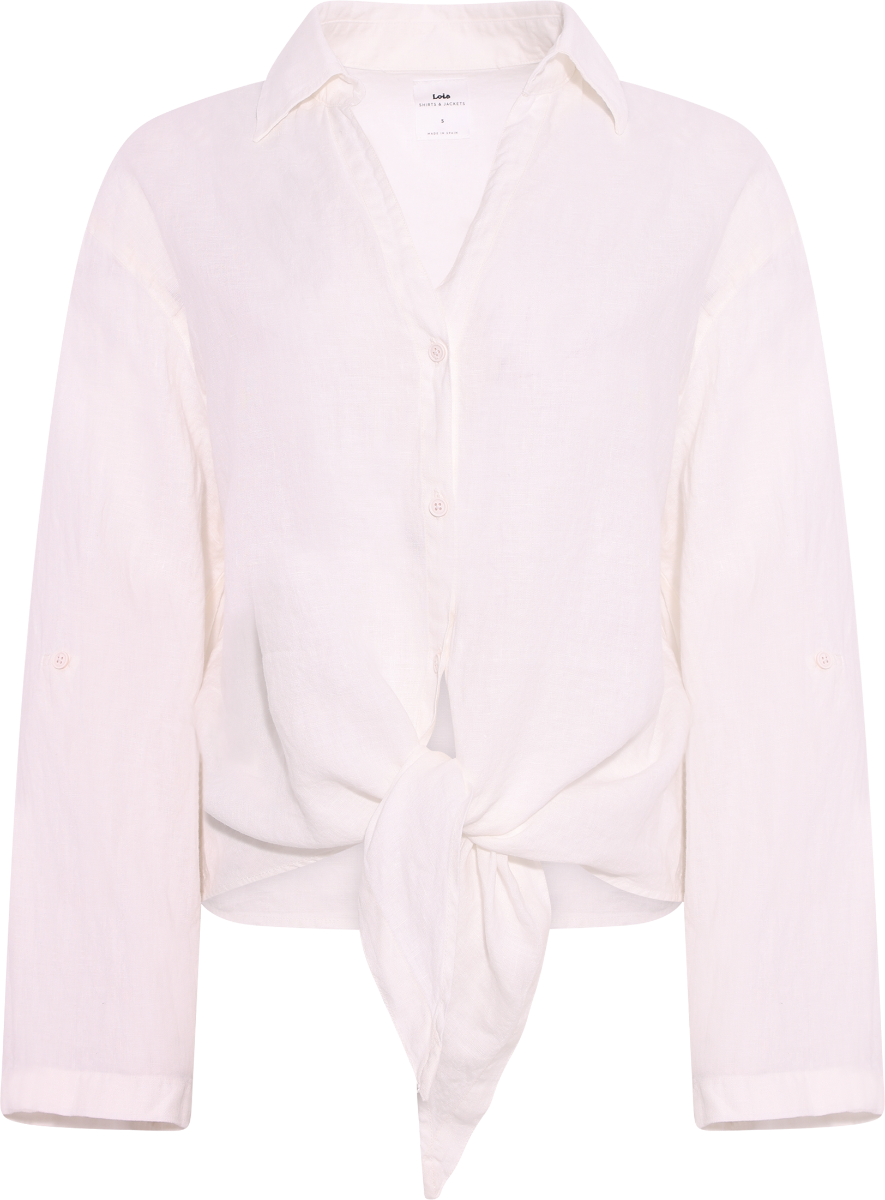 Pia - Linen Shirt - White