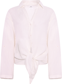 Pia - Linen Shirt - White