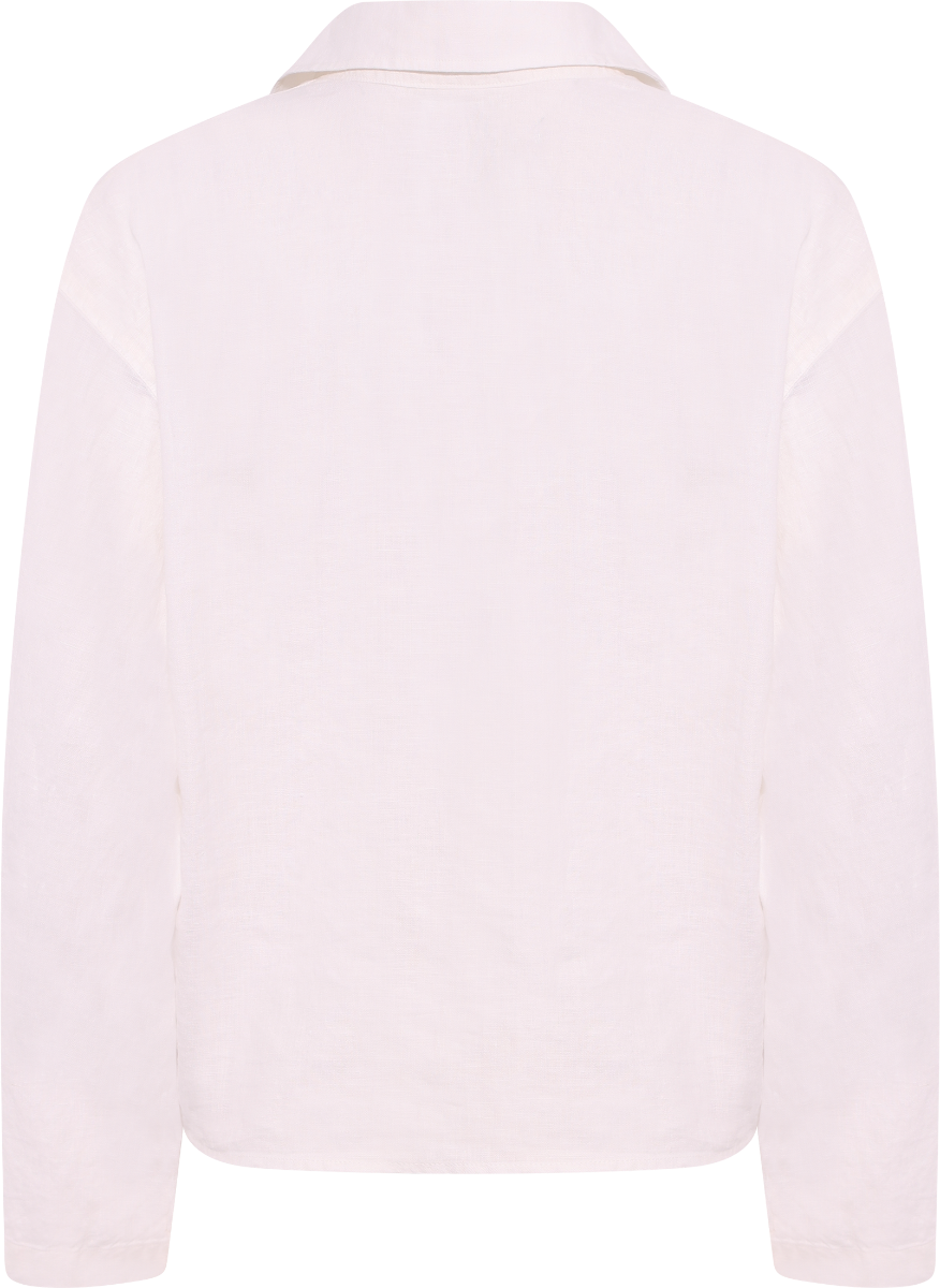 Pia - Linen Shirt - White