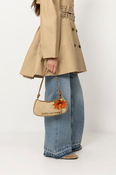The Summer Woven Charm Shoulder Bag - Natural