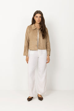 Nilo Faux Suede Jacket - Sand