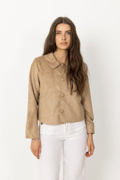 Nilo Faux Suede Jacket - Sand