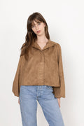 Tirsa Faux Suede Jacket - Cognac