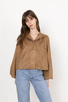 Tirsa Faux Suede Jacket - Cognac