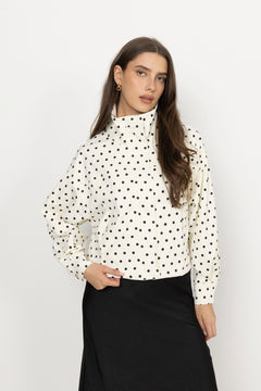 Callisa Dot Jacket - White