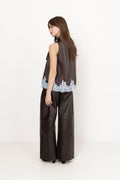 Lorenz Lace Top - Dark Brown