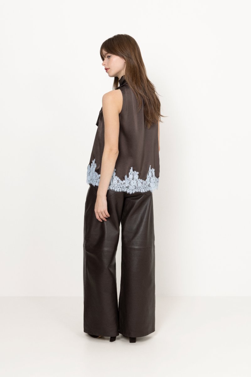 Lorenz Lace Top - Dark Brown