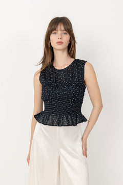 Tiril Dot Top - Black