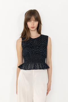 Tiril Dot Top - Black