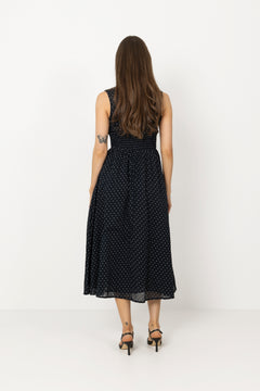 Myrna Dot Dress - Black