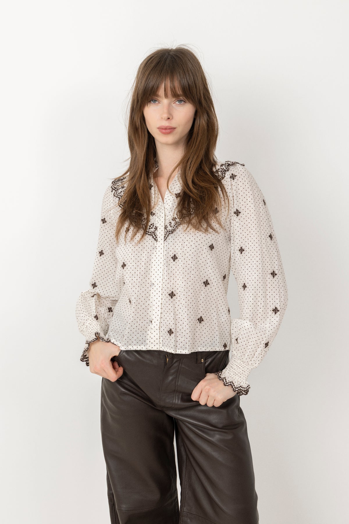 Degas Dot Blouse - Off White