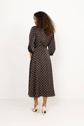 Malinga Dot Dress - Dark Brown