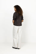 Diana Dot Blouse - Dark Brown