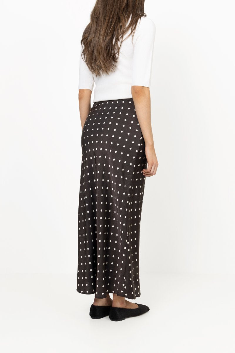 Viso Dot Skirt - Dark Brown