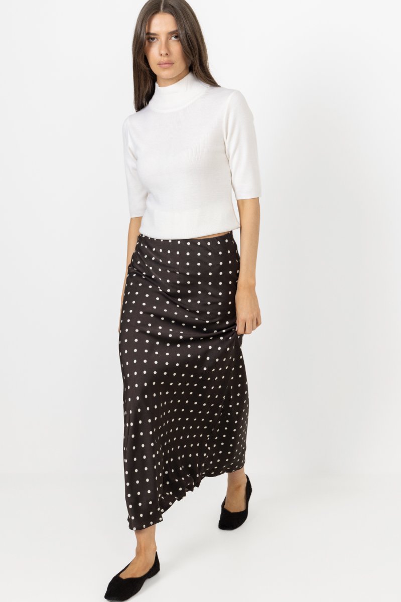 Viso Dot Skirt - Dark Brown