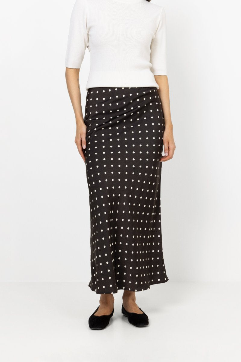 Viso Dot Skirt - Dark Brown
