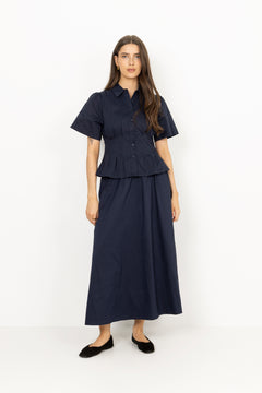Balara Poplin Shirt - Navy
