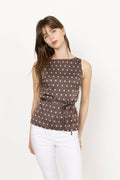 Nassa Big Dot Top - Dark Brown