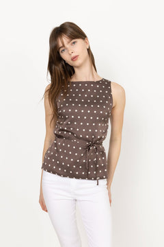 Nassa Big Dot Top - Dark Brown