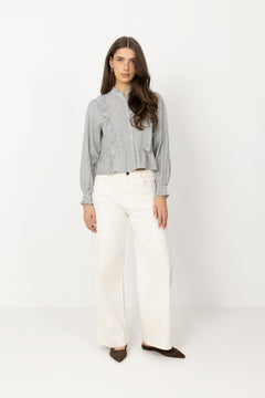 Petrine Stripe Blouse - Blue