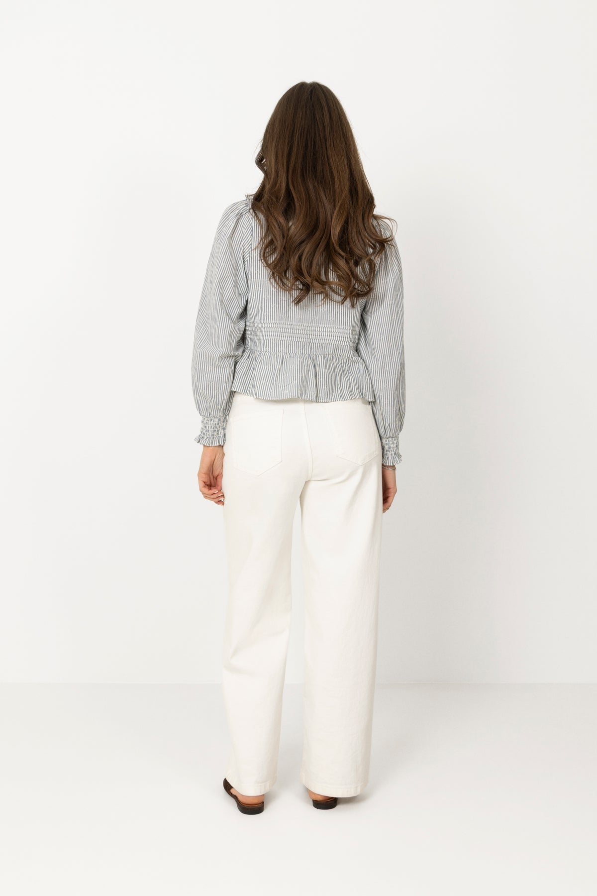 Petrine Stripe Blouse - Blue