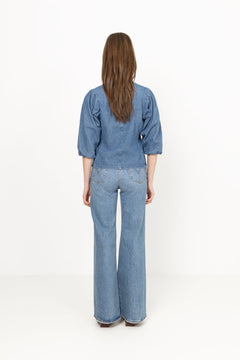 Wandana Denim Blouse - Blue