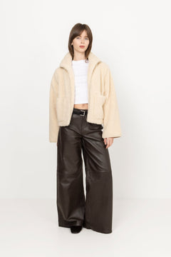 Effa Teddy Jacket - Ivory/Ivory
