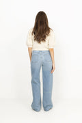 Hairy Knit Puffed Jacket - Off White