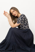 Broderie Anglaise Maxi Dress - Marine